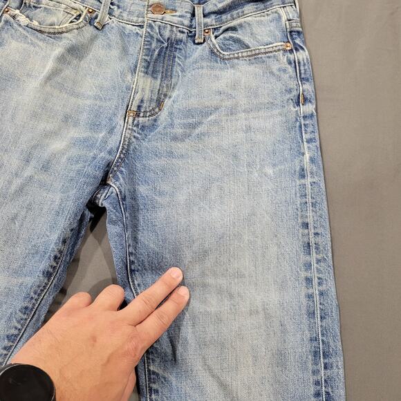 Banana Republic Jeans Womens 27 Short White Oak Cone Selvedge Blue Denim USA - Picture 10 of 11